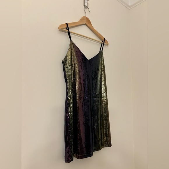 Wild Fable Rainbow Sequins Mini Dress Size XS - Picture 4 of 7